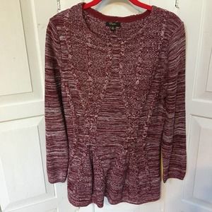 Cupio Red w/ White Marled Sweater